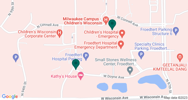 map of clinics' locations