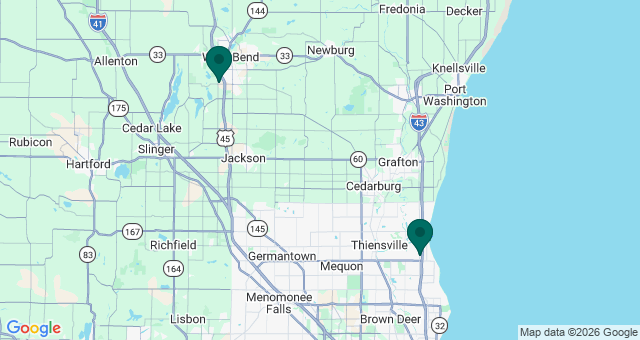 map of clinics' locations