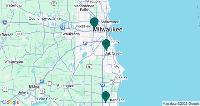 map of clinics' locations