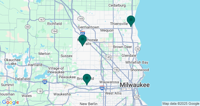 map of clinics' locations