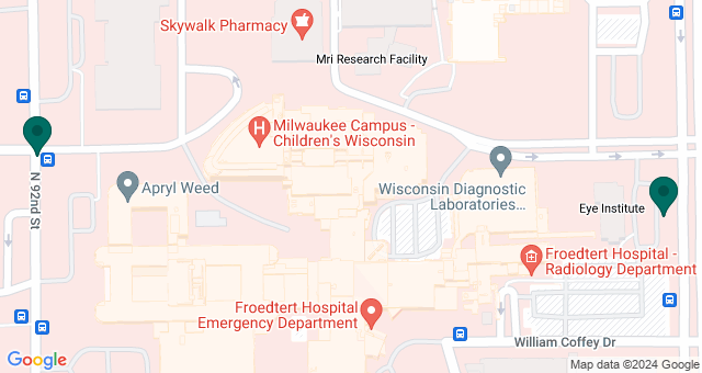 map of clinics' locations