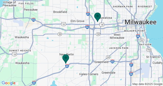 map of clinics' locations