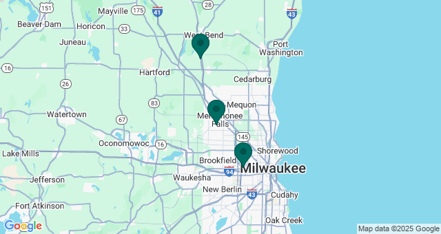 map of clinics' locations