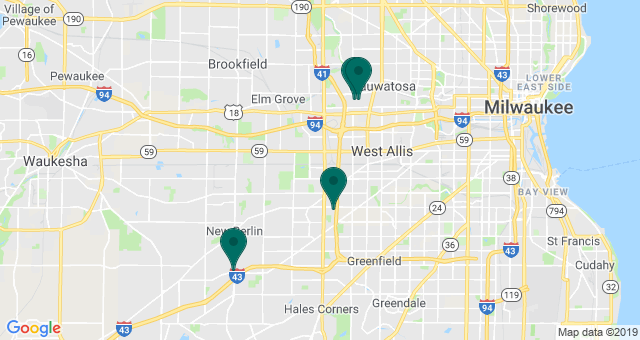 map of clinics' locations