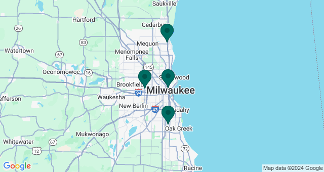 map of clinics' locations