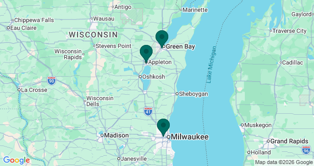 map of clinics' locations