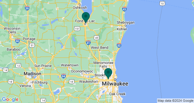 map of clinics' locations