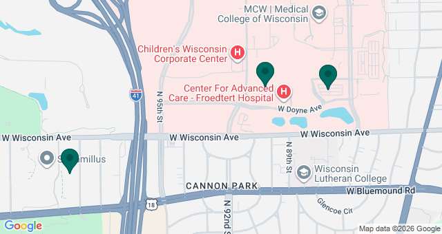 map of clinics' locations