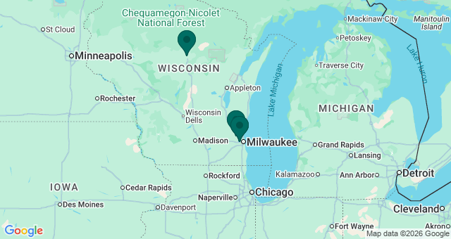 map of clinics' locations