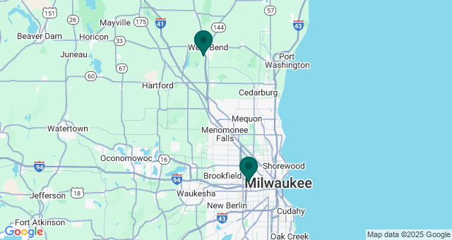 map of clinics' locations