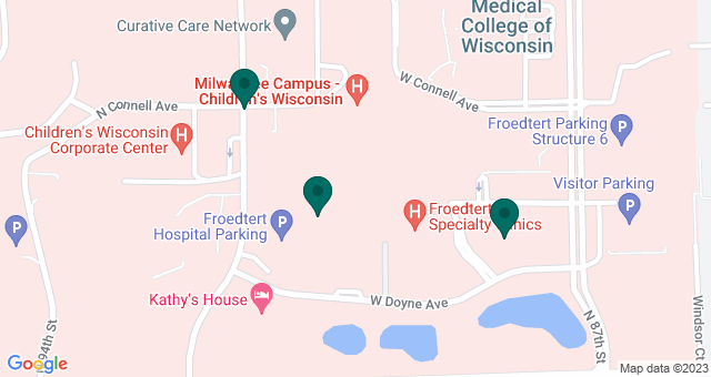 map of clinics' locations