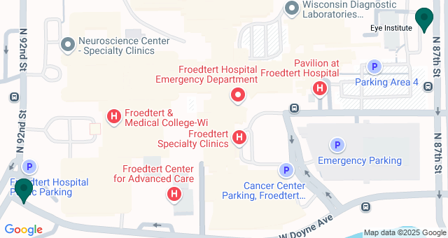 map of clinics' locations