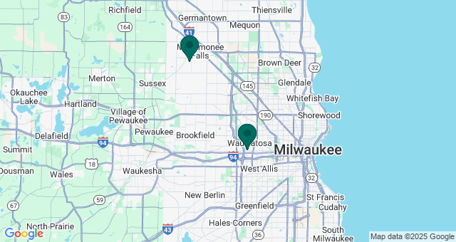 map of clinics' locations