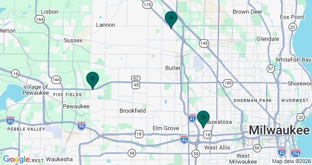 map of clinics' locations