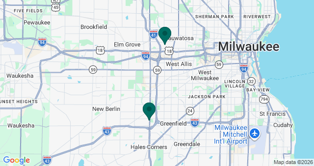 map of clinics' locations