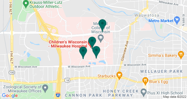 map of clinics' locations