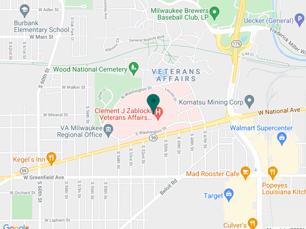 Zablocki VA Medical Center Google map location