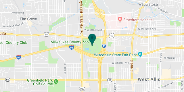 Milwaukee County Zoo Google map location