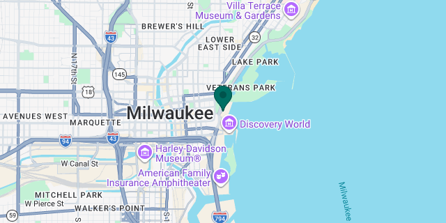 Milwaukee County War Memorial Center Google map location