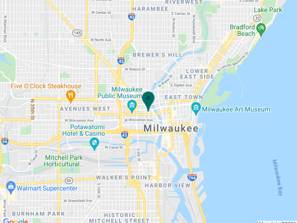 Hyatt Regency Milwaukee Google map location
