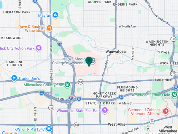 Children's Wisconsin Google map location