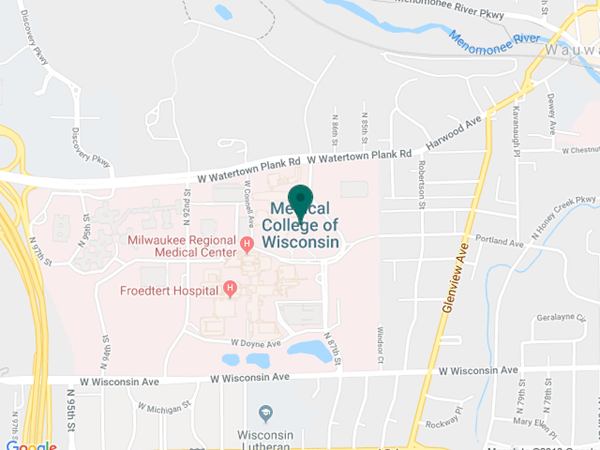 MCW Pharmacy School Google map location