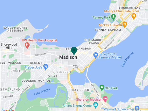 Sheraton Madison Hotel Google map location