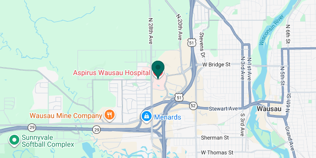 Aspirus Wausau Hospital Google map location