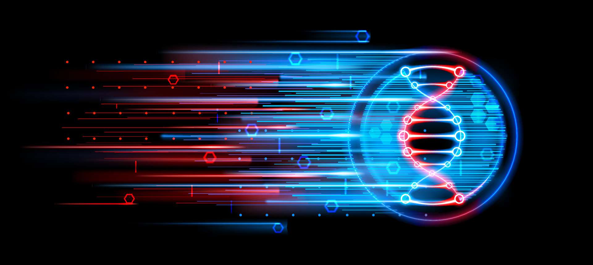 Futuristic DNA strand