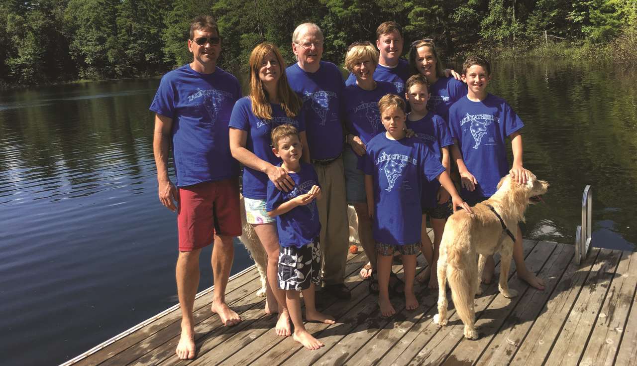 Mike Bolger and family at Camp Bolger, Minocqua, WIsconsin