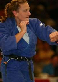 Christina Yannetsos, MD, in judo match