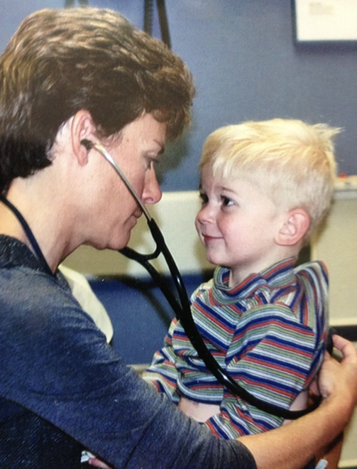 Young Jackson Radandt with doctor