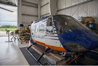 Flight For Life training helicopter in Waukesha