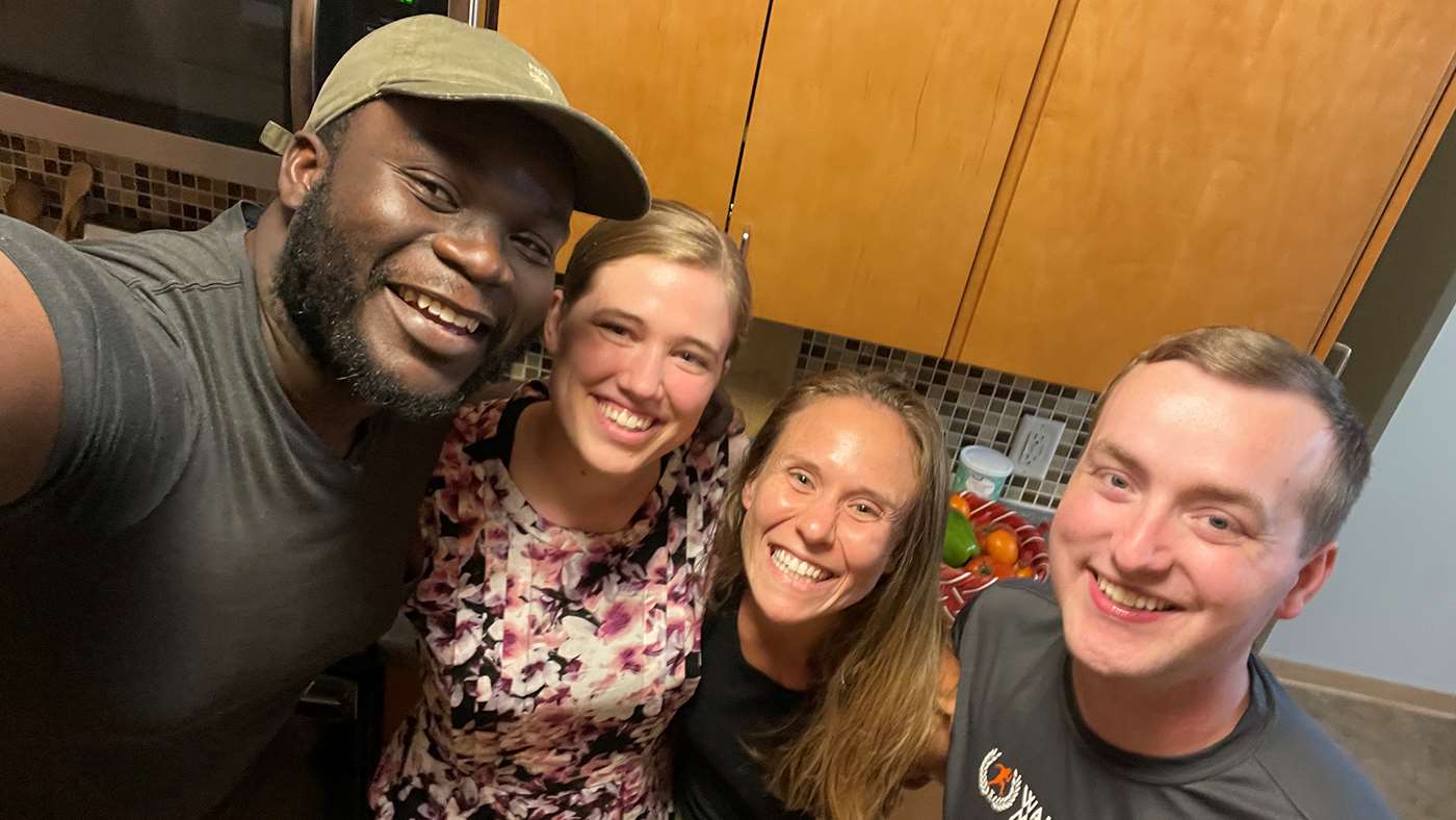 Mike Mathieu and fellow medical students