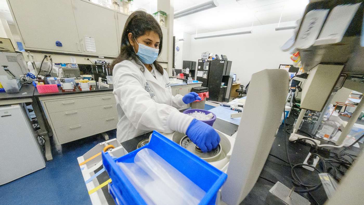 Woman in laboratory