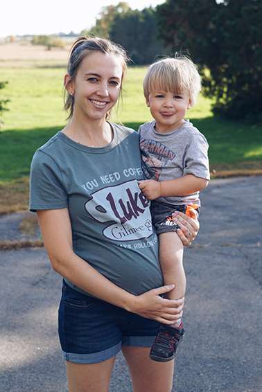 Sadie Miller and son