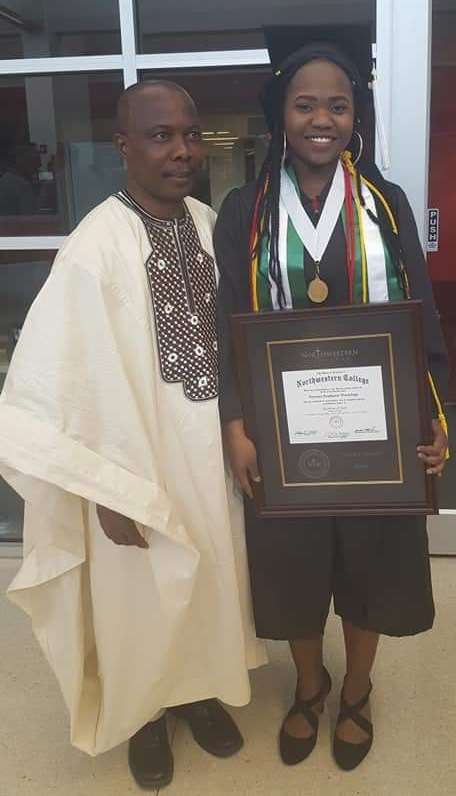 Nnenna Nwaelugo graduation from Northwestern College in Iowa