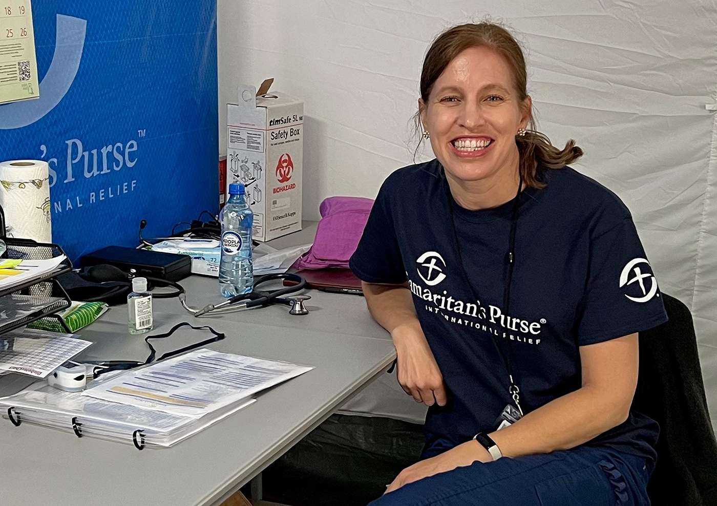 Kristine Hoiland, DNP, APNP, nurse practitioner, working at Samaritan's Purse