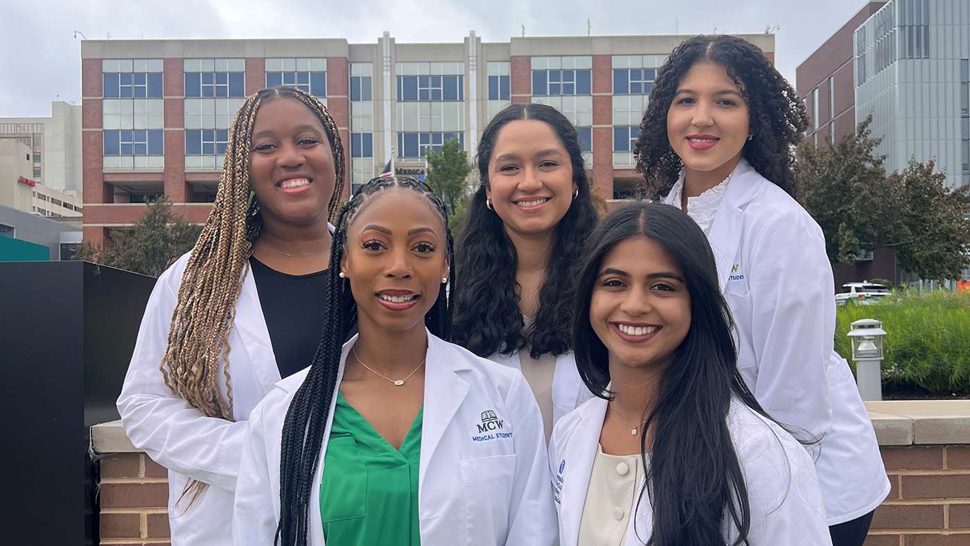 Five female MCW medical students