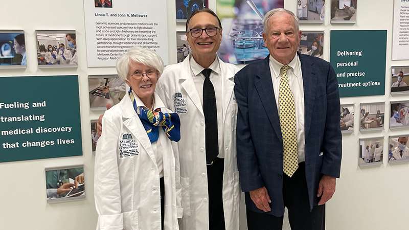 Linda T. Mellowes, Dr. Raul Urrutia, and John A. Mellowes