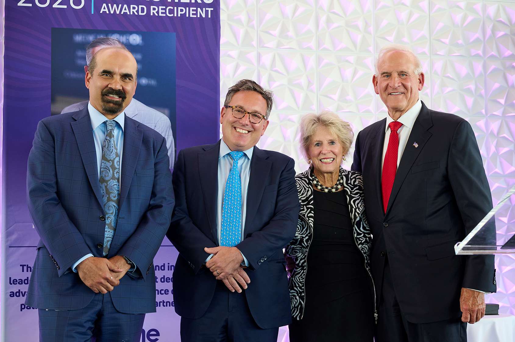 Dr. Shekar Kurpad; Benjamin Wagner, JD, Chair of the Medical College of Wisconsin Neuroscience Research Center Community Advisory Board; Mary and Ted Kellner, event chairs