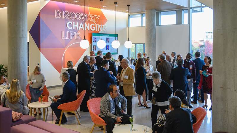 A group of people at an event