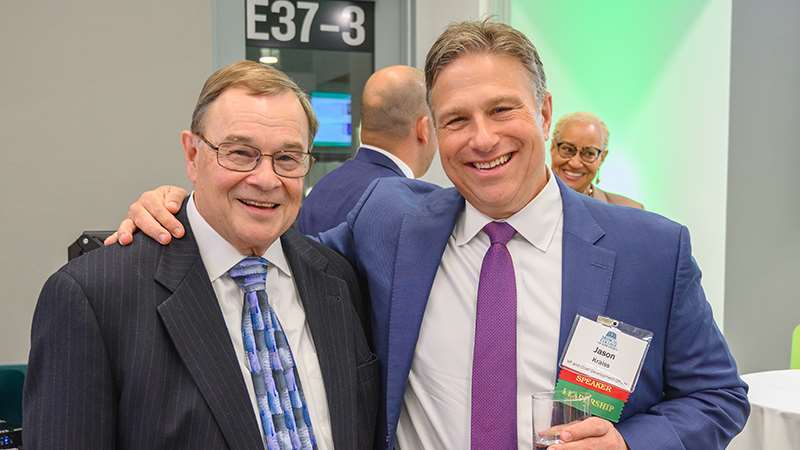 Two men at an event