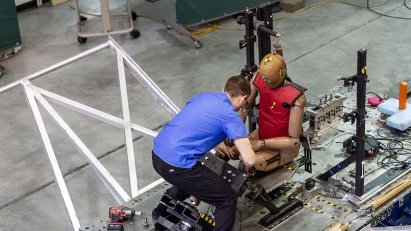 Kosher working in Sled Lab at ZVAMC