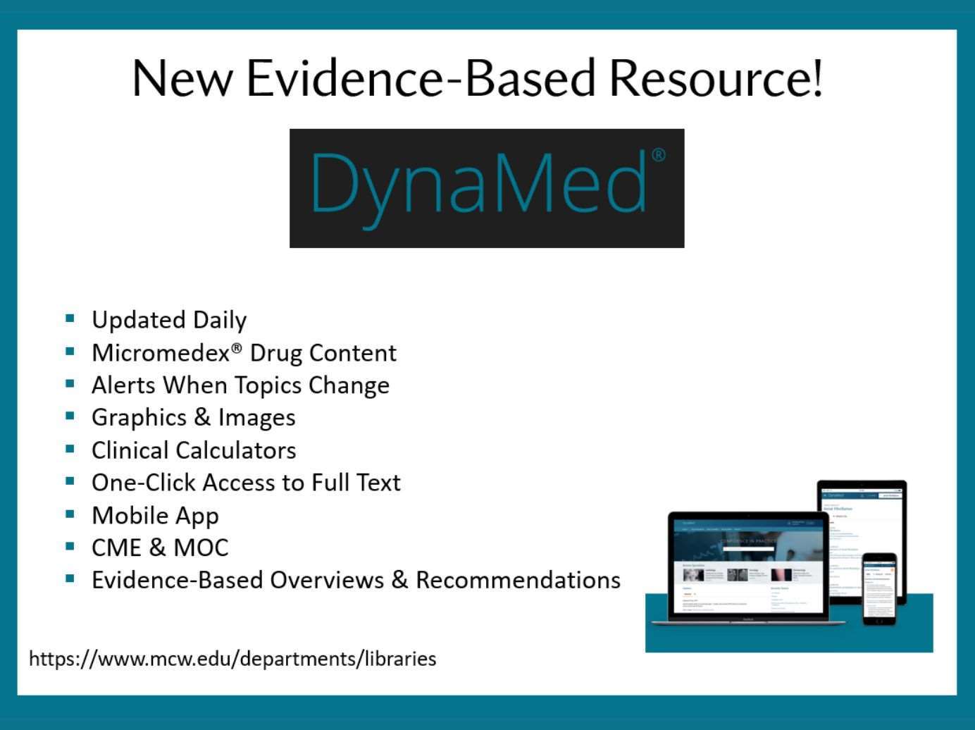New Evidence-Based Resource: DynaMed