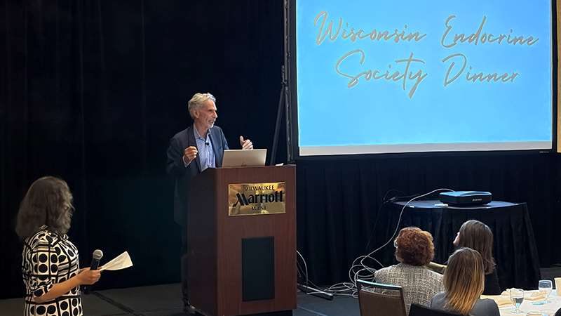 Presenter at a conference