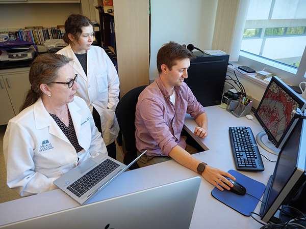 Dr. Carol Everson and team working in lab