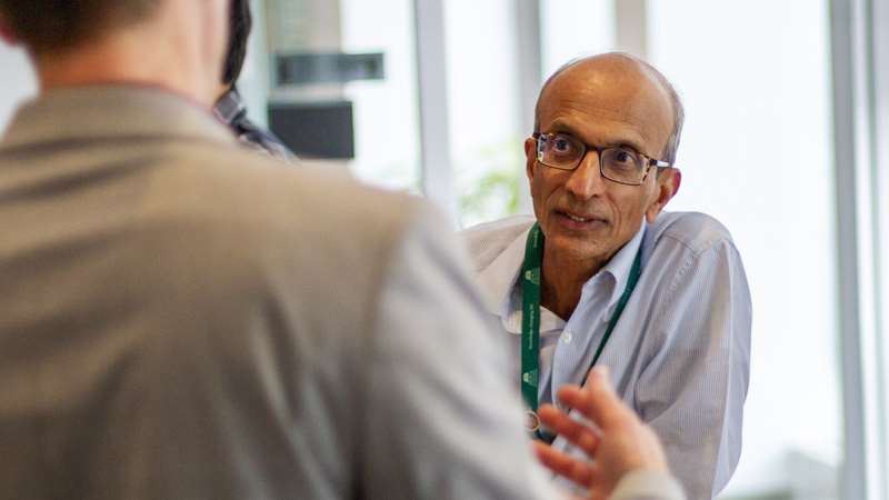 Dr. Narayan Yoganandan of ZVAMC Labs in conversation