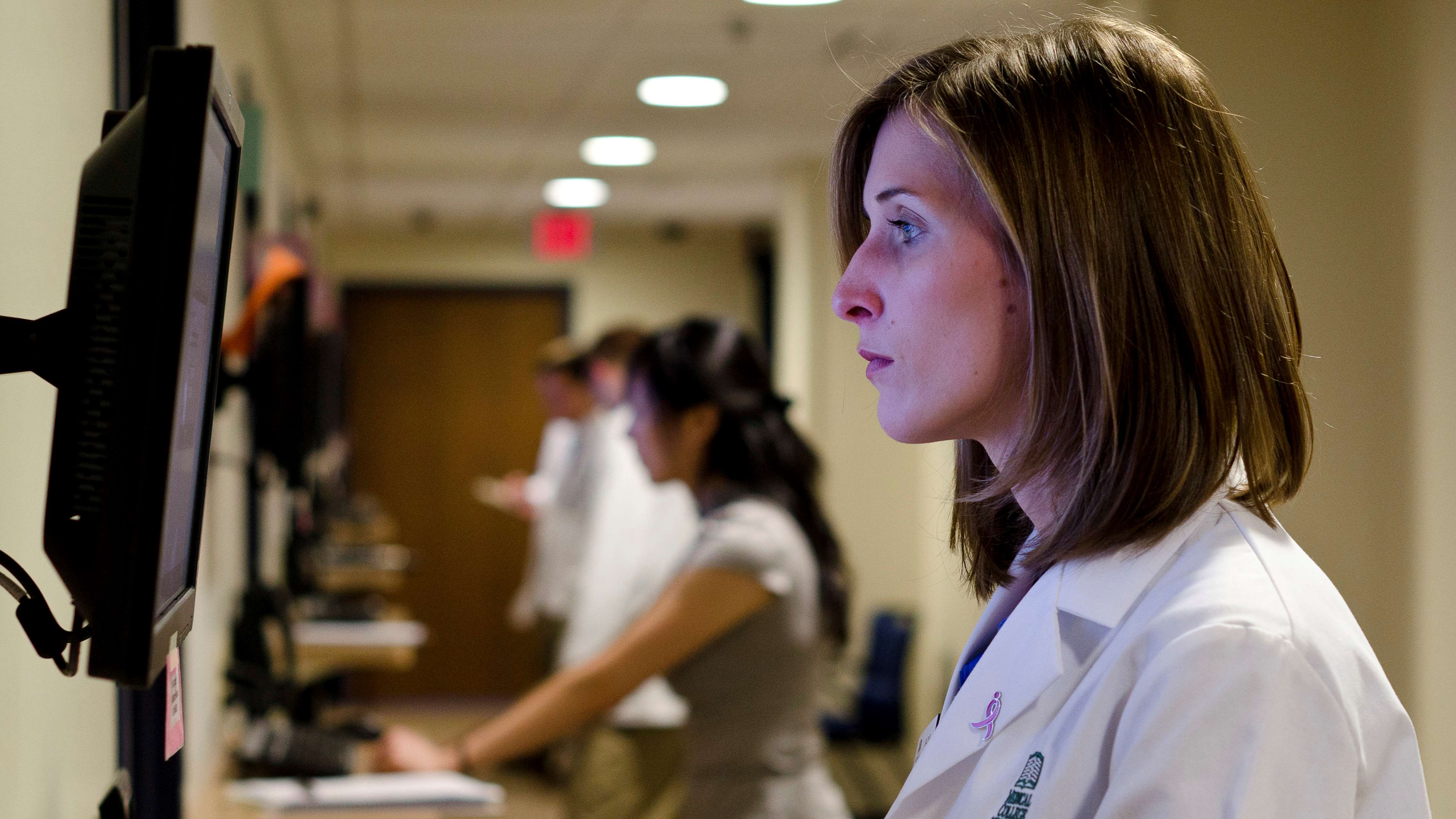 MCW Medical Student Working on Computer