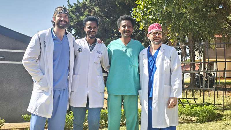 Jake Hall, MD, and Ethiopian colleagues